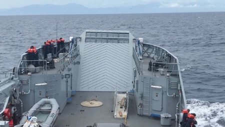 Cadetes de la Academia Naval de Honduras realizan prácticas a bordo