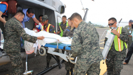 Menor impactada por un rayo es evacuada en Helicóptero de la Fuerza Aérea