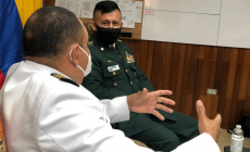 Agregado Militar de Colombia visitó la Fuerza Naval de Honduras