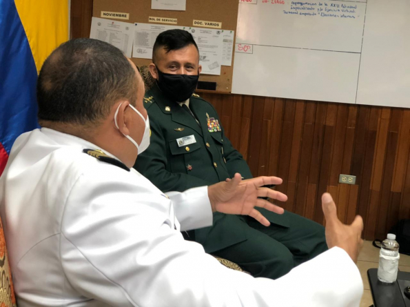 Agregado Militar de Colombia visitó la Fuerza Naval de Honduras